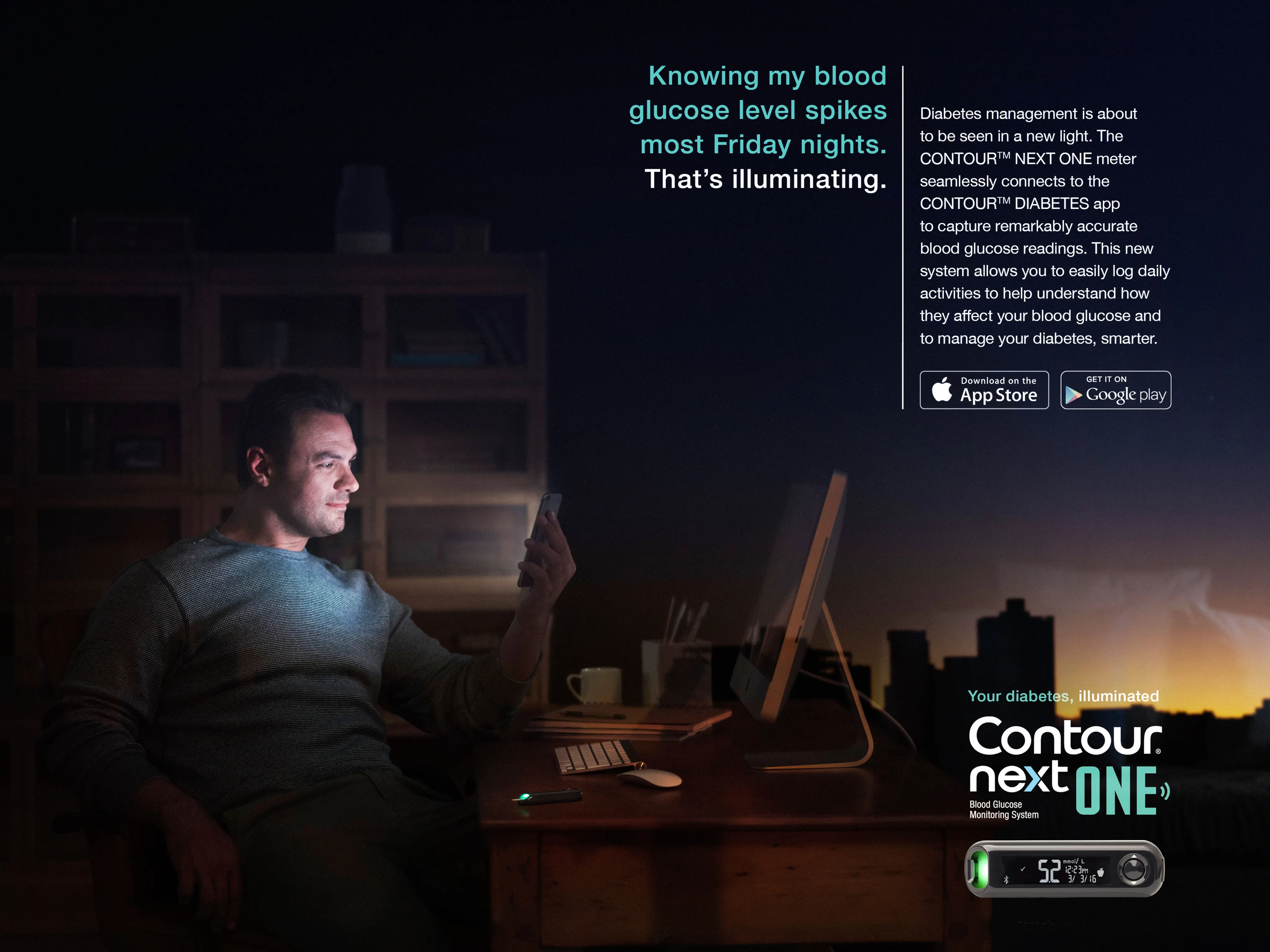 Contour blood glucose meter campaign artwork